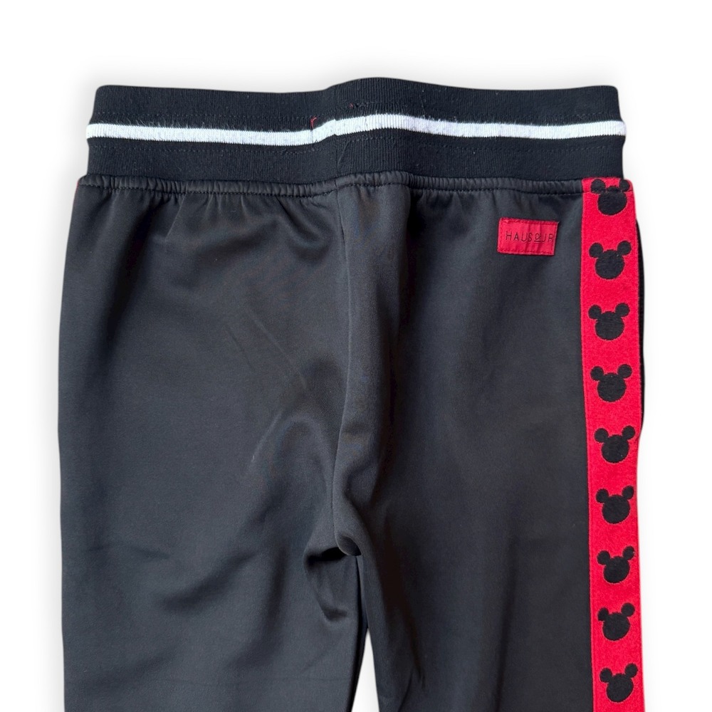 Haus of Jr Kids Black Mickey Mouse Track Pants Joggers Size 7/8
